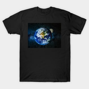 Our Earth in Grunge Art T-Shirt